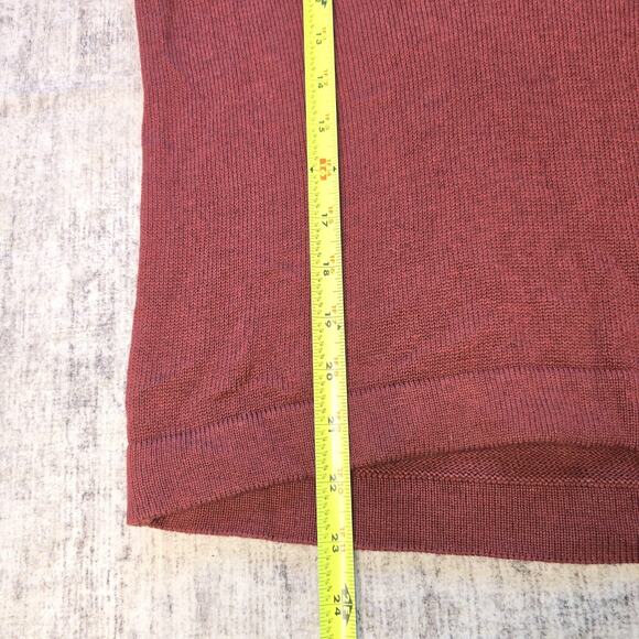 Shae Sweater Womens Medium Brick Red V Neck Stud Detail Pullover Top Everyday - Picture 6 of 9